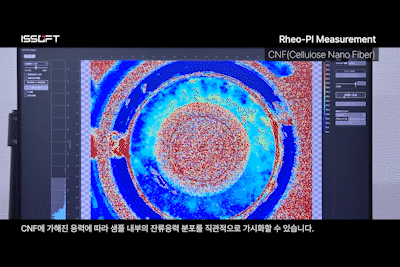 CNF 샘플의 유변 영상 분석 예시